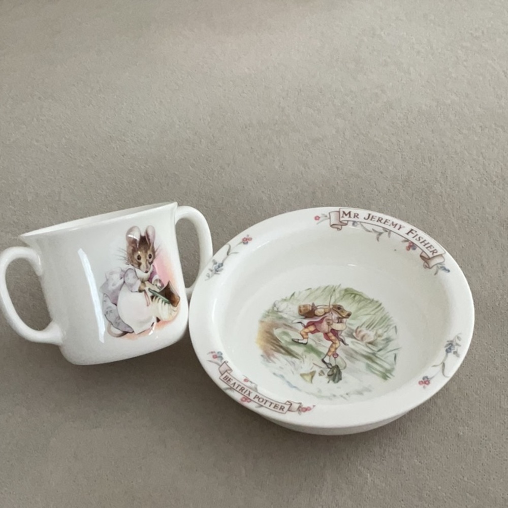 Royal Albert Beatrix Potter Bone China children’s cereal bowl and cup